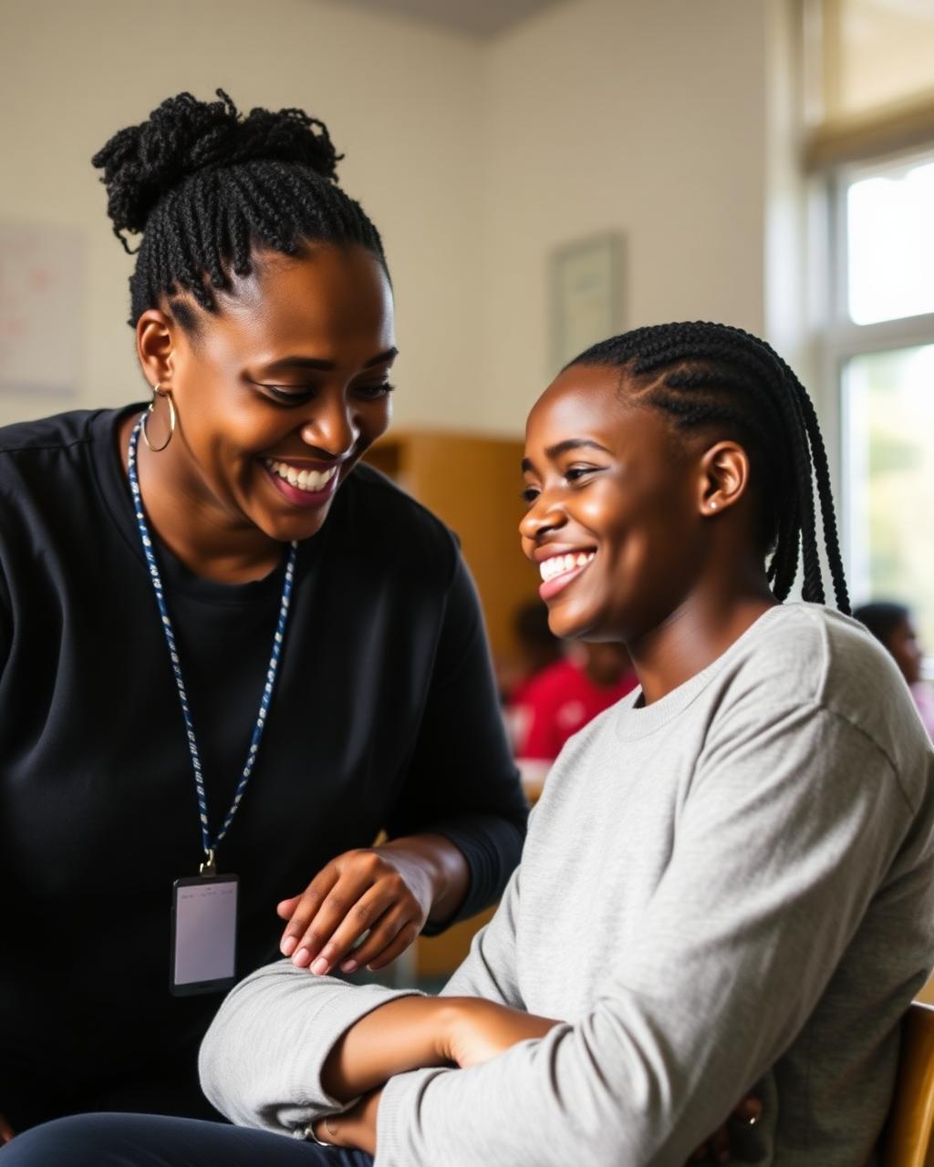 Mentor working with youth